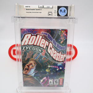 ROLLERCOASTER TYCOON 3 III - WATA GRADED 9.2 A+! NEW & Factory Sealed! (PC Computer Game)