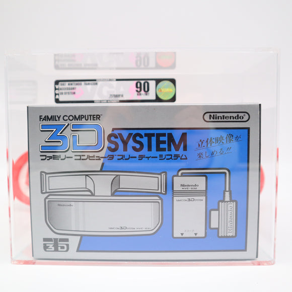 3D / 3-D SYSTEM ACCESSORY - VGA GRADED 90 MINT GOLD! BRAND NEW! (NES Nintendo Famicom)