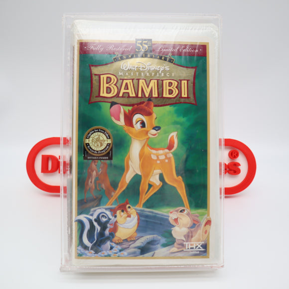 WALT DISNEY MASTERPEICE: BAMBI - CAS GRADED 75+! NEW & Factory Sealed with Authentic 3-Sided Seam! (VHS)