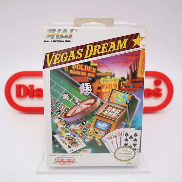 VEGAS DREAM - NEW & Factory Sealed with Authentic H-Seam! (NES Nintendo)