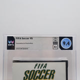 FIFA SOCCER 95 1995 - WATA GRADED 9.4 A+! NEW & Factory Sealed with Authentic V-Overlap Seam! (Sega Genesis)