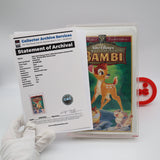 WALT DISNEY MASTERPEICE: BAMBI - CAS GRADED 75+! NEW & Factory Sealed with Authentic 3-Sided Seam! (VHS)