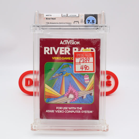 RIVER RAID - WATA GRADED 7.5 A! NEW & Factory Sealed! (Atari 2600)
