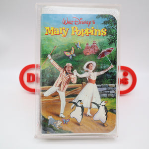 WALT DISNEY'S MARY POPPINS - CAS GRADED 75+! NEW & Factory Sealed with Authentic 3-Sided Seam! (VHS)