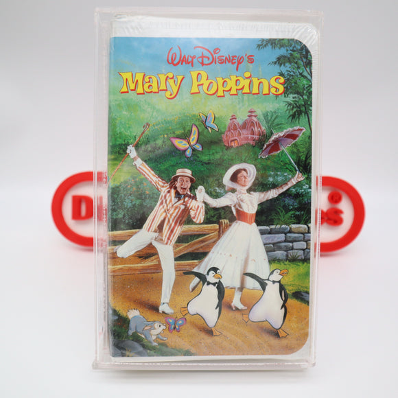 WALT DISNEY'S MARY POPPINS - CAS GRADED 75+! NEW & Factory Sealed with Authentic 3-Sided Seam! (VHS)