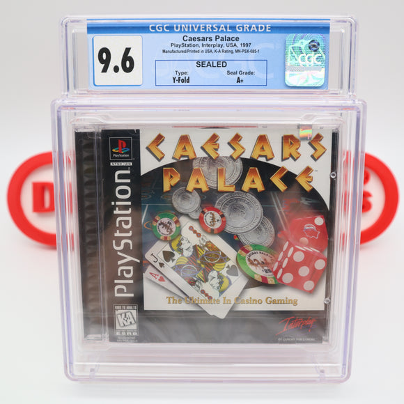 CAESARS PALACE - CGC GRADED 9.6 A+! NEW & Factory Sealed! (PS1 PlayStation 1)