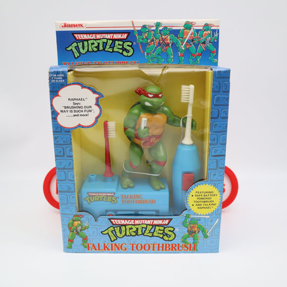 1988 TMNT TEENAGE MUTANT NINJA TURTLES - RAPHAEL TALKING TOOTHBRUSH - NEW & Factory Sealed!