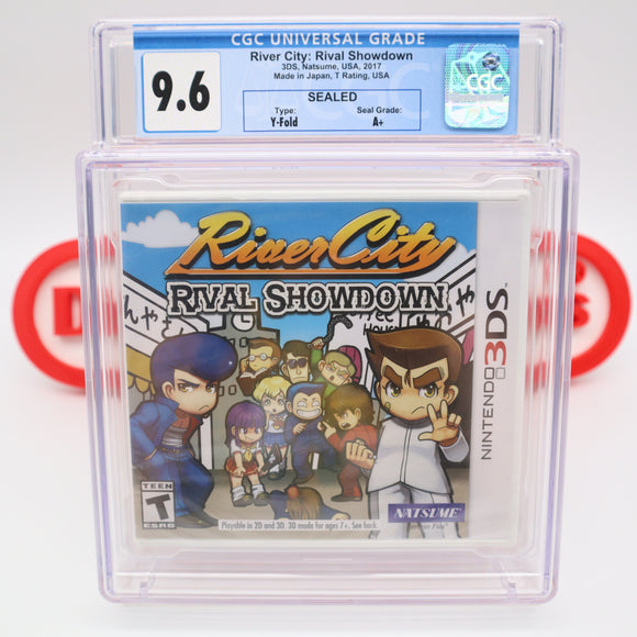RIVER CITY RANSOM: RIVAL SHOWDOWN - CGC GRADED 9.6 A+! NEW & Factory Sealed! (Nintendo 3DS)