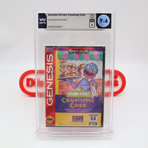 SESAME STREET: COUNTING CAFE - TOP OF THE POP - WATA GRADED 9.6 A! NEW & Factory Sealed! (Sega Genesis)