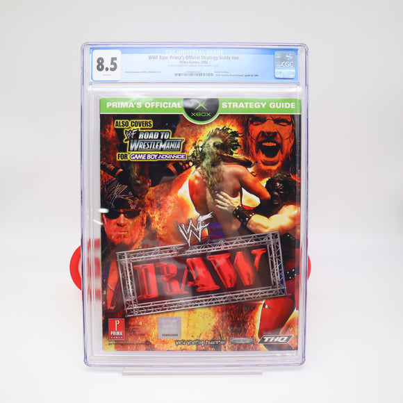WWE / WWF RAW PRIMA'S OFFICIAL XBOX STRATEGY GUIDE - CGC GRADED 8.5!