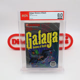 GALAGA: DEMONS OF DEATH - ROUND SOQ! PSA / WATA GRADED 8.0 B! NEW & Factory Sealed with Authentic H-Seam! (NES Nintendo)