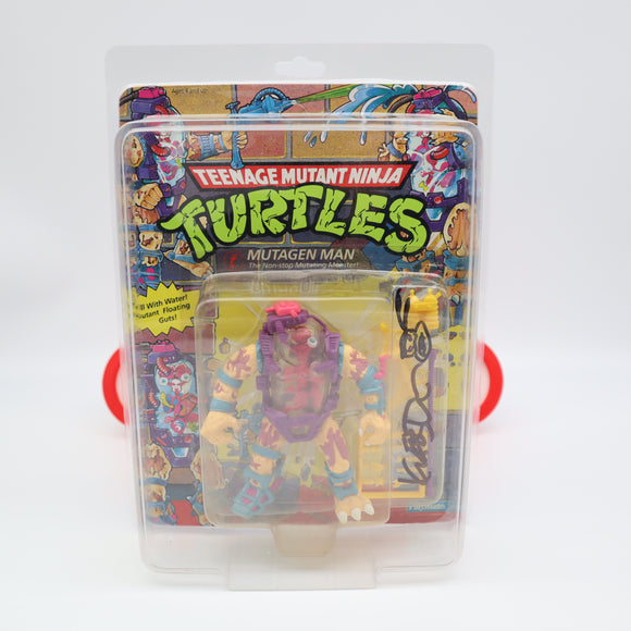 KEVIN EASTMAN AUTOGRAPHED - MUTAGEN MAN - 1990 PLAYMATES - NEW Authentic & Factory Sealed + CASE! (MOC Vintage TMNT Figure)