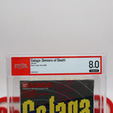 GALAGA: DEMONS OF DEATH - ROUND SOQ! PSA / WATA GRADED 8.0 B! NEW & Factory Sealed with Authentic H-Seam! (NES Nintendo)