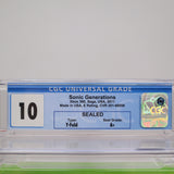 SONIC THE HEDGEHOG: GENERATIONS - GRADED CGC 10 A+! NEW & Factory Sealed! (XBox 360)