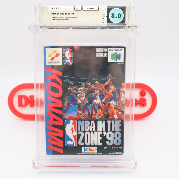 NBA IN THE ZONE '98 1998 (Japanese Version) WATA GRADED 8.0 CIB! (Nintendo 64 N64)