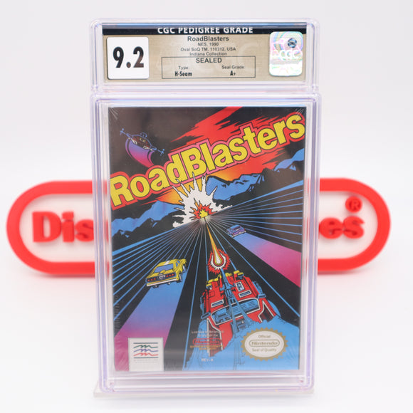 ROAD BLASTERS / ROADBLASTERS - CGC PEDIGREE GRADED 9.2 A+! NEW & Factory Sealed with Authentic H-Seam! (NES Nintendo)