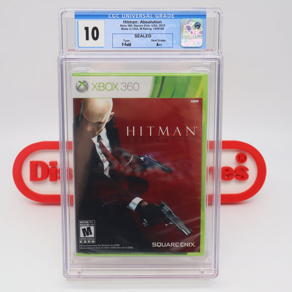 HITMAN: ABSOLUTION - PERFECT/HIGHEST GRADED CGC 10 A++! NEW & Factory Sealed! (XBox 360)