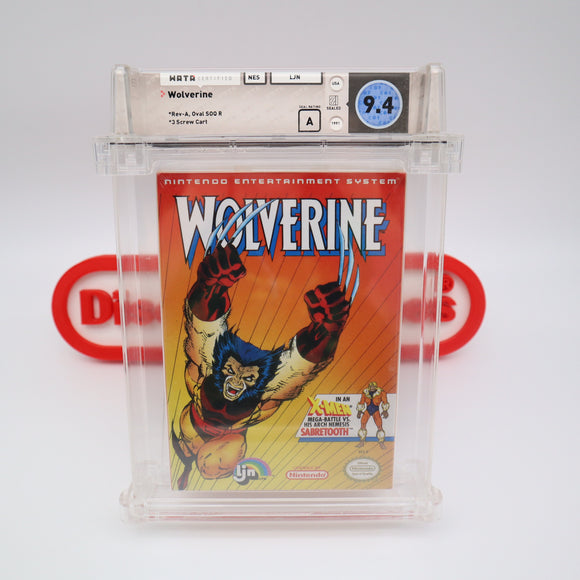 X-MEN'S WOLVERINE - WATA GRADED 9.4 A! NEW & Factory Sealed with Authentic H-Seam! (NES Nintendo)