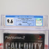 CALL OF DUTY: FINEST HOUR - CGC GRADED 9.6 A+! NEW & Factory Sealed! (PS2 PlayStation 2)