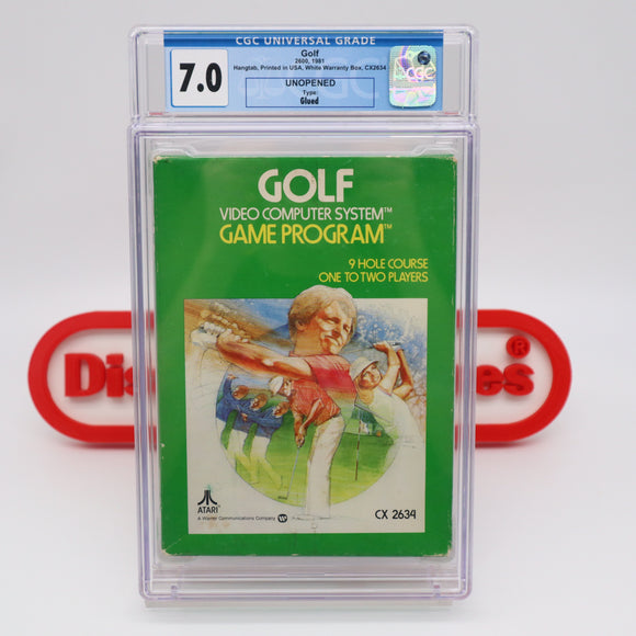 GOLF (Hangtab Box!) CGC GRADED 7.0! NEW & Factory Sealed! (Atari 2600)