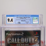 CALL OF DUTY 2 II: BIG RED ONE - CGC GRADED 9.4 A+! NEW & Factory Sealed! (PS2 PlayStation 2)