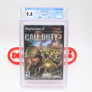 CALL OF DUTY 3 III - CGC GRADED 9.4 B+! NEW & Factory Sealed! (PS2 PlayStation 2)