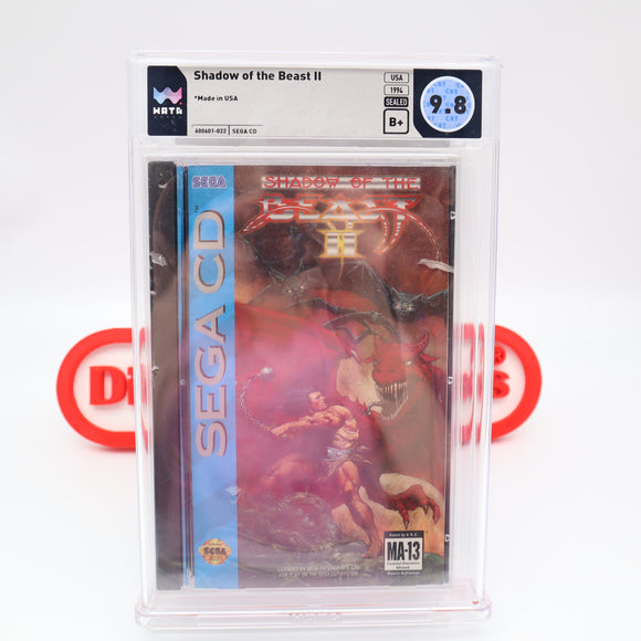 SHADOW OF THE BEAST II 2 - WATA GRADED 9.8 B+! NEW & Factory Sealed! (Sega CD)