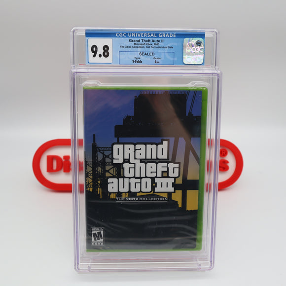 GRAND THEFT AUTO III 3 - CGC GRADED 9.8 A++! NEW & Factory Sealed! (XBOX)