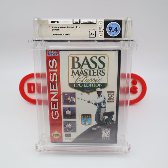BASS MASTERS CLASSIC FISHING - PRO EDITION - WATA GRADED 9.4 A+! NEW & Factory Sealed! (Sega Genesis)