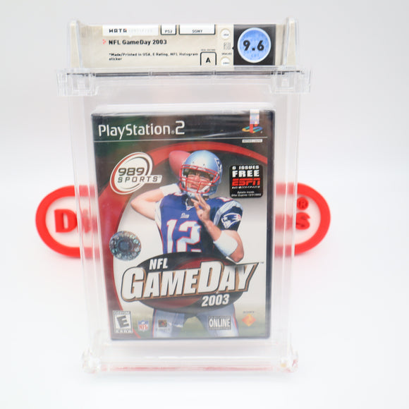 NFL GAMEDAY 2003 - TOM BRADY 1st COVER! WATA GRADED 9.6 A! NEW & Factory Sealed! (PS2 PlayStation 2)
