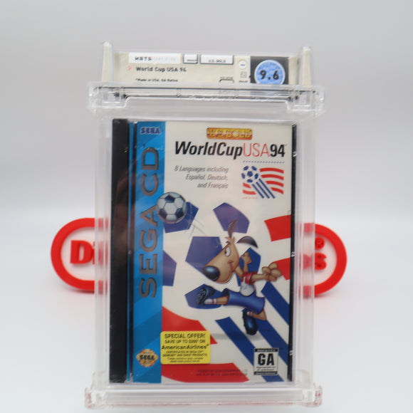 WORLD CUP USA '94 1994 - WATA GRADED 9.6 A+! TOP OF THE POP! NEW & Factory Sealed! (Sega CD)