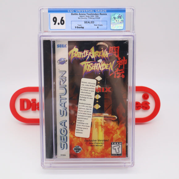 BATTLE ARENA TOSHINDEN REMIX - CGC GRADED 9.6 A! NEW & Factory Sealed! (Sega Saturn)