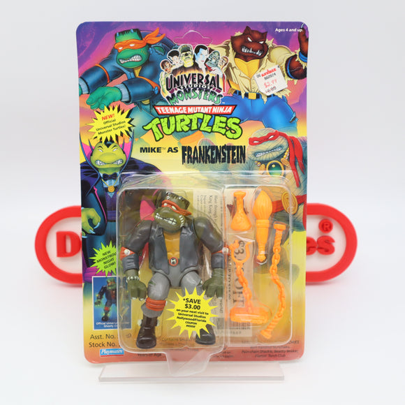 MIKE AS FRANKENSTEIN - 1990 PLAYMATES - NEW Authentic & Factory Sealed + CASE! (MOC Vintage TMNT Figure)