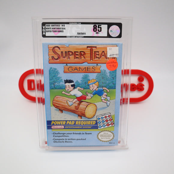 SUPER TEAM GAMES - VGA GRADED 85 NM+ SILVER! NEW & Factory Sealed with Authentic H-Seam! (NES Nintendo)