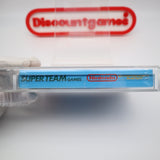 SUPER TEAM GAMES - VGA GRADED 85 NM+ SILVER! NEW & Factory Sealed with Authentic H-Seam! (NES Nintendo)