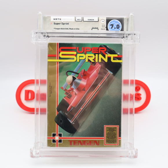SUPER SPRINT - WATA GRADED 7.0 A+! NEW & Factory Sealed with Authentic V-Overlap Seam! (NES Nintendo)