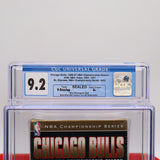 CHICAGO BULLS 1996-97 NBA CHAMPIONSHIP SEASON BASKETBALL - CGC GRADED 9.2 A+! NEW & Factory Sealed with Authentic V-Overlap Seam! (VHS)