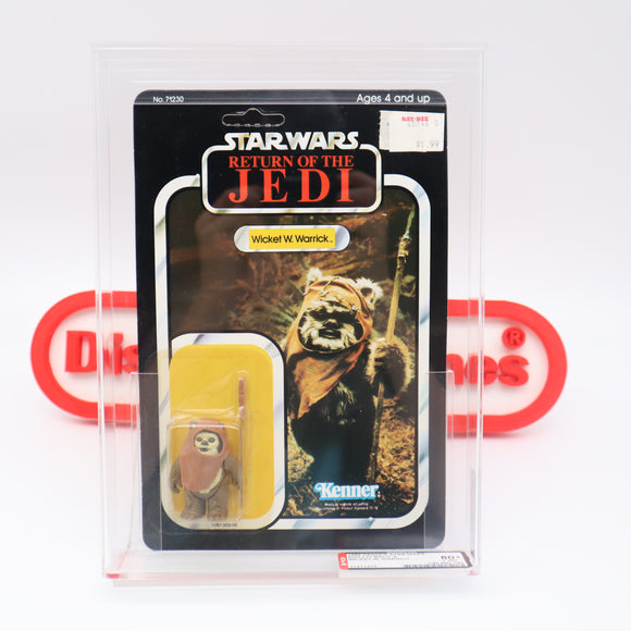 WICKET W. WARRICK EWOK - AFA GRADED 80+ Y-NM 77 BACK - NEW Authentic & Factory Sealed! (MOC Vintage Star Wars Figure)