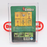 EWOK TV SERIES: WICKET W. WARRICK +COIN! CAS GRADED 75 EX+/NM 6 BACK - NEW Authentic & Factory Sealed! (MOC Vintage Star Wars EWOKS Figure)
