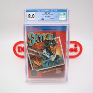 #606 - SKY KID (No Rev-A, Hangtab) - CGC GRADED 8.0 B (NES Nintendo) - THE DISCOUNTGAMES COLLECTION