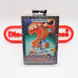 SONIC THE HEDGEHOG 2 II - NEW & Factory Sealed with Authentic V-Overlap Seam! (Sega Genesis)
