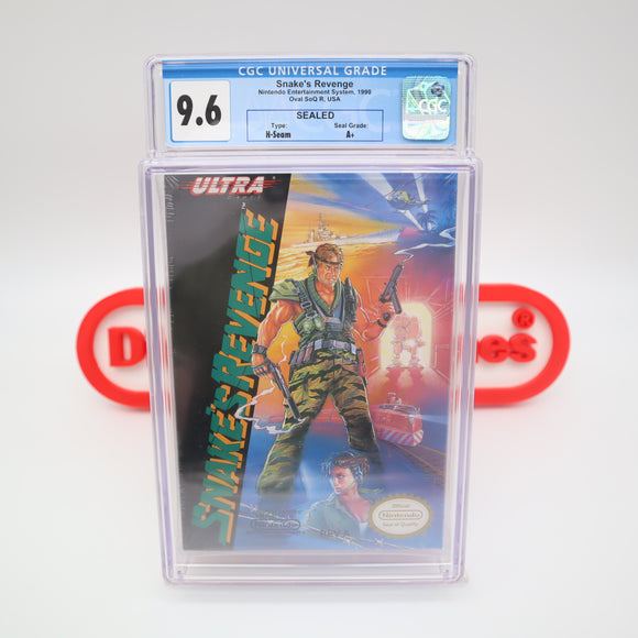 #611 - SNAKE'S REVENGE - METAL GEAR 2 - CGC GRADED 9.6 A+ (NES Nintendo) - THE DISCOUNTGAMES COLLECTION