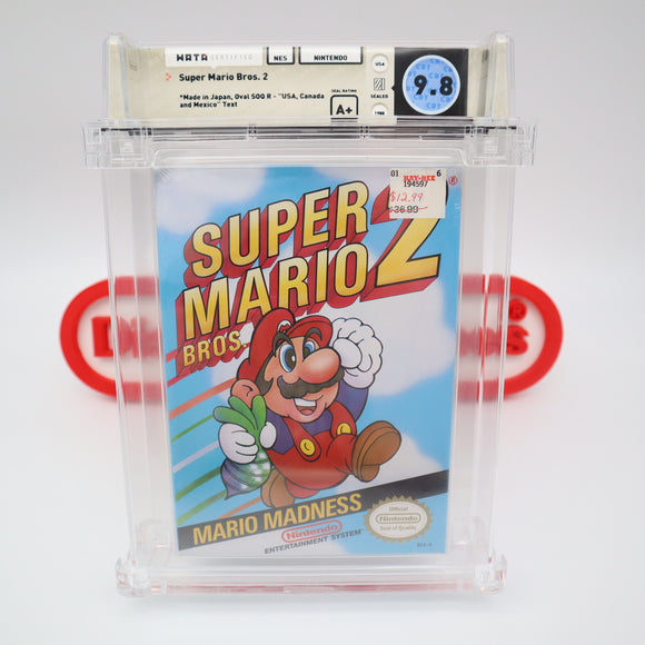 #653 - SUPER MARIO BROS. 2 - WATA GRADED 9.8 A+ (NES Nintendo) - THE DISCOUNTGAMES COLLECTION