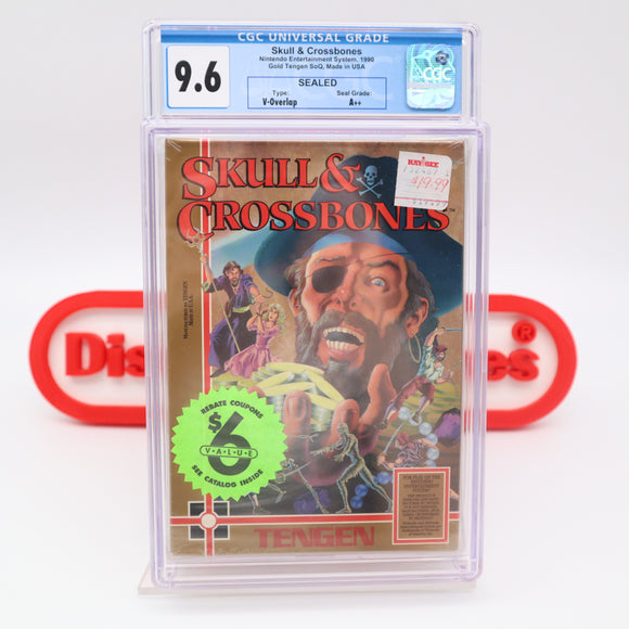 #605 - SKULL AND BONES - CGC GRADED 9.6 A++ (NES Nintendo) - THE DISCOUNTGAMES COLLECTION