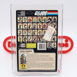 COBRA FROGMAN CODE NAME: EELS - AFA GRADED 50 VG - 1985 34 BACK - NEW Authentic & Factory Sealed! (MOC Vintage G.I. Joe Figure)