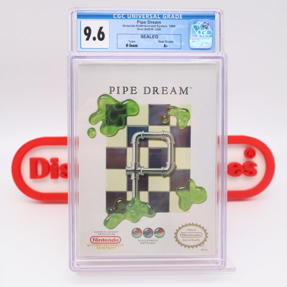 #504 - PIPE DREAM - CGC GRADED 9.6 A+ (NES Nintendo) - THE DISCOUNTGAMES COLLECTION
