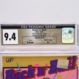 ROCK 'N' BALL - CGC PEDIGREE GRADED 9.4 A+! NEW & Factory Sealed with Authentic H-Seam! (NES Nintendo)