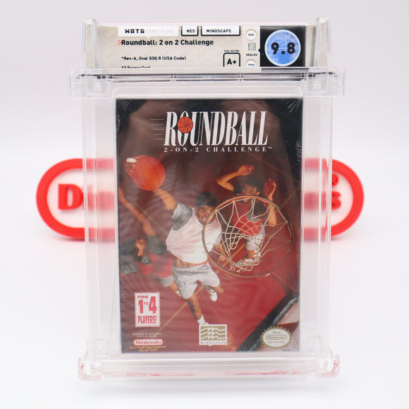 #574 - ROUNDBALL: 2 ON 2 CHALLENGE - WATA GRADED 9.8 A+ (NES Nintendo) - THE DISCOUNTGAMES COLLECTION