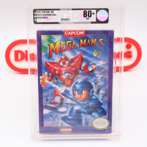 #425 - MEGA MAN 5 - VGA GRADED 80+ NM (NES Nintendo) - THE DISCOUNTGAMES COLLECTION