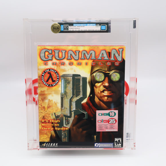 GUNMAN CHRONICLES - BIG BOX - IGS GRADED 8.5 MINT STICKER SEALED! NEW! (PC / CD-ROM / WINDOWS 2000)